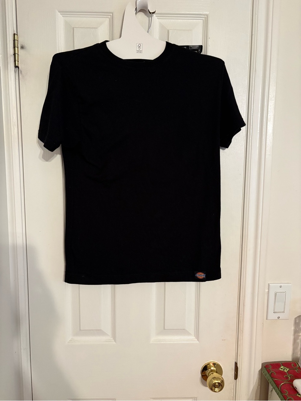 Dickies Black Short Sleeve Crewneck Tee with Logo Patch